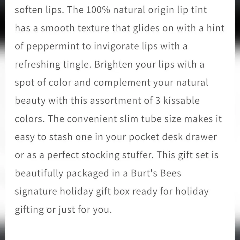 Burt's‎ Bees Kissable Color Cool Collection Holiday Gift Set